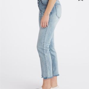 Just USA Sz 10 Carol High rise Exposed Button Fly Cropped Slim Straight …